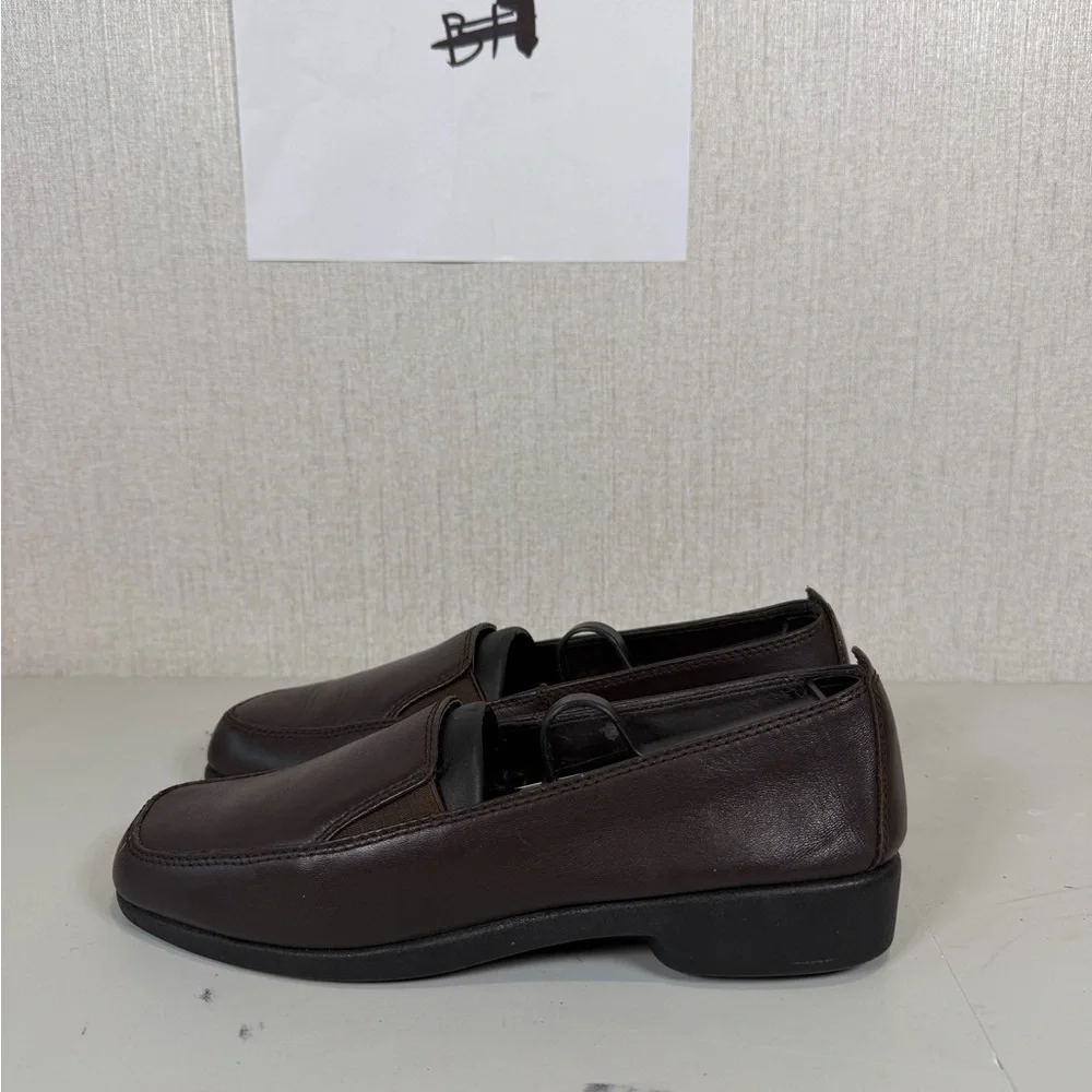 Hush Puppies Womens Heaven Loafers H55541 Leather‎ Slip On Brown Size 7.5M